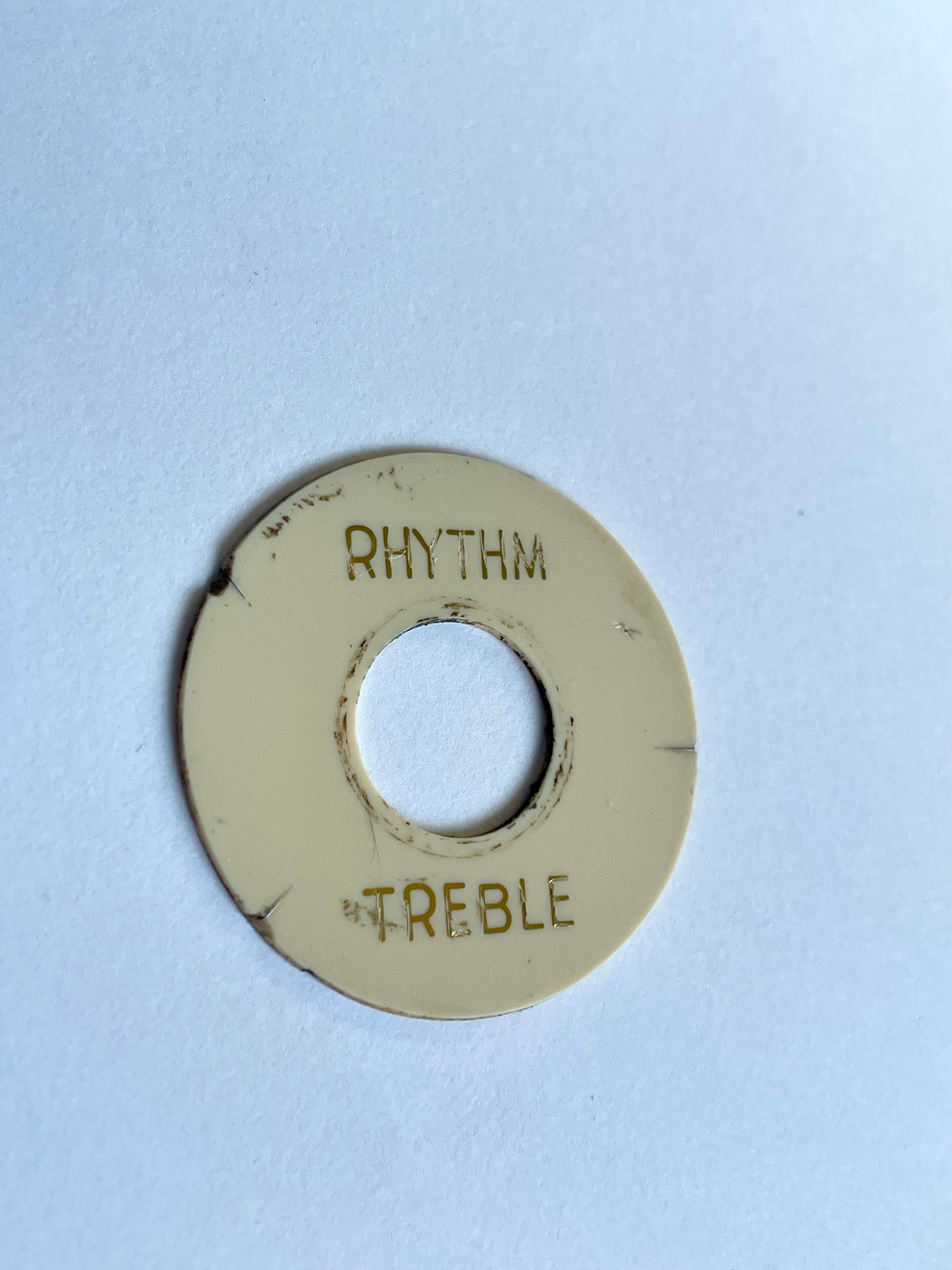 Aged 1959 style Toggle Switch Plate, CREAM, R/T plate, Gibson Les Paul, 59 Parts