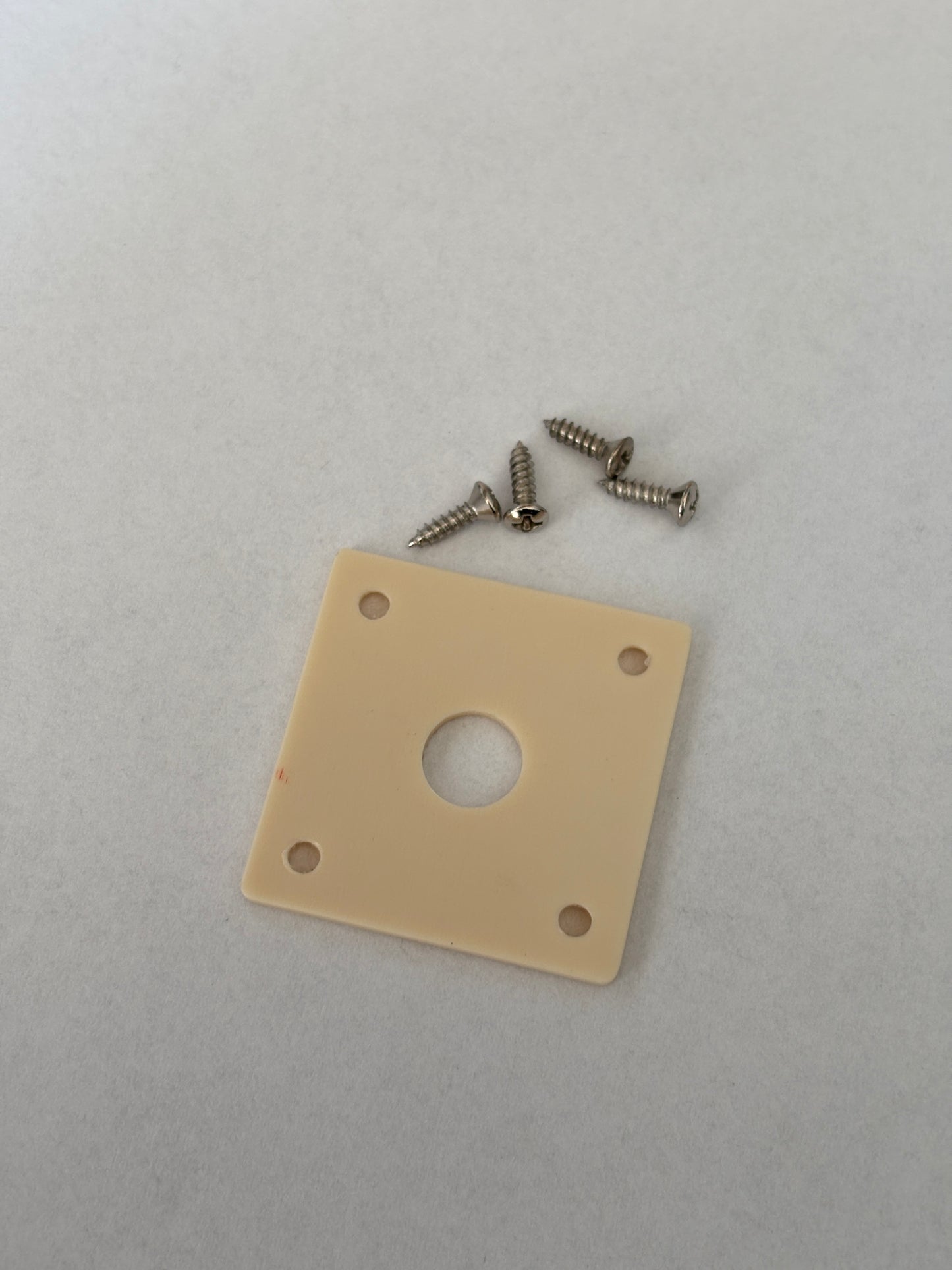 1959 style square jack plate, cream, new
