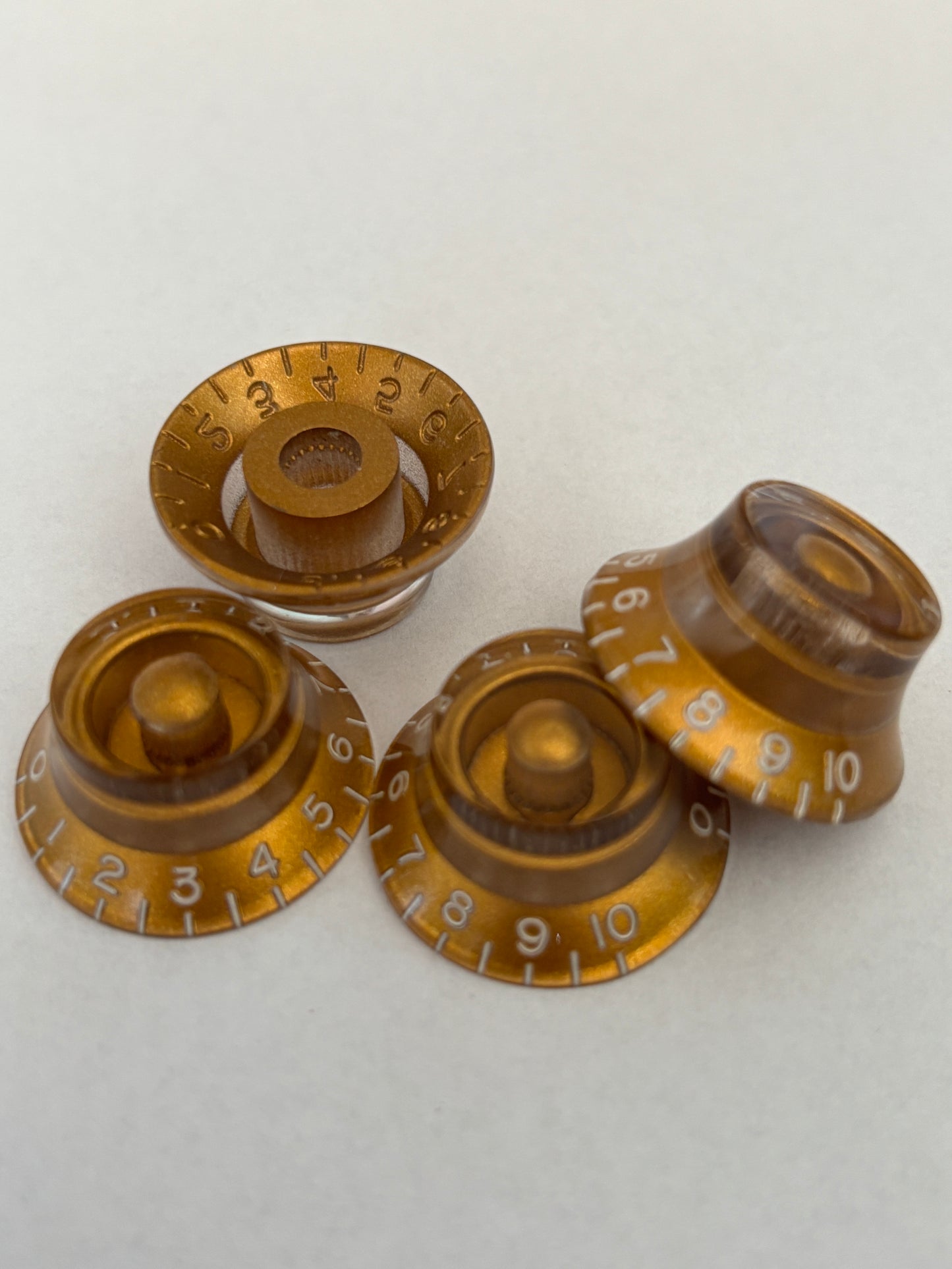Top Hat knobs gold, set of 4, US Size, new