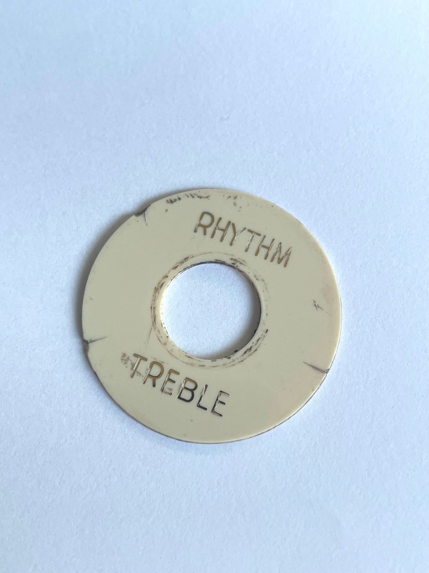 Aged 1959 style Toggle Switch Plate, CREAM, R/T plate, Gibson Les Paul, 59 Parts