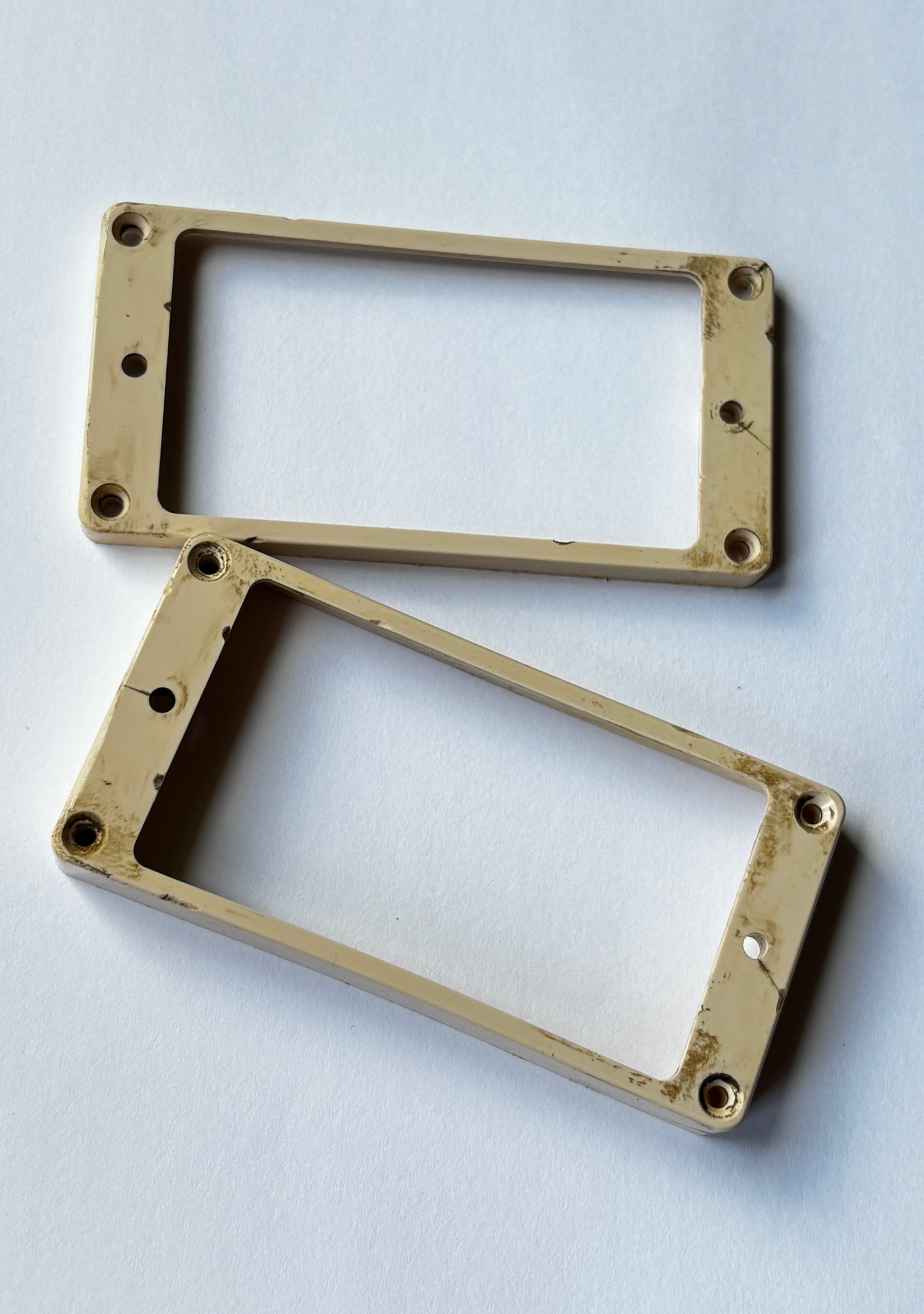 Hand aged tall Les Paul Pickup Rings CAB w/screws light CREAM Gibson Historic M69 rings