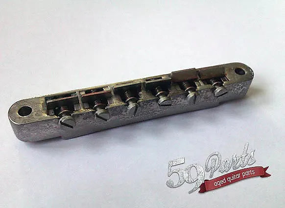 Aged Gibson HISTORIC ABR-1 no-wire bridge, nickel, Gibson Historic 1959, relic, 59 Parts