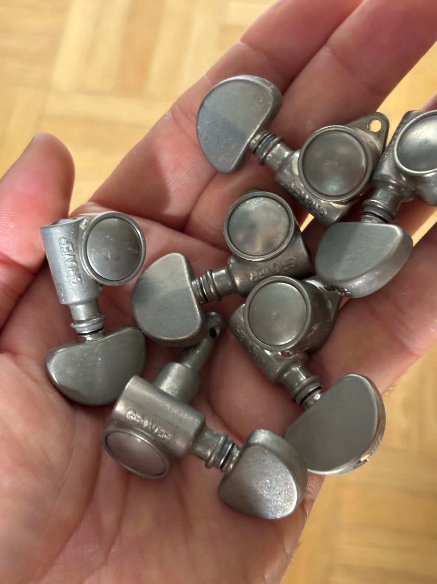 Set of 6 Milk Bottle Grover Rotomatic Aged tuners, Gibson, Les Paul, relic