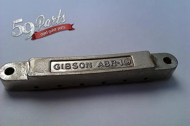 Aged Gibson HISTORIC ABR-1 no-wire bridge, nickel, Gibson Historic 1959, relic, 59 Parts
