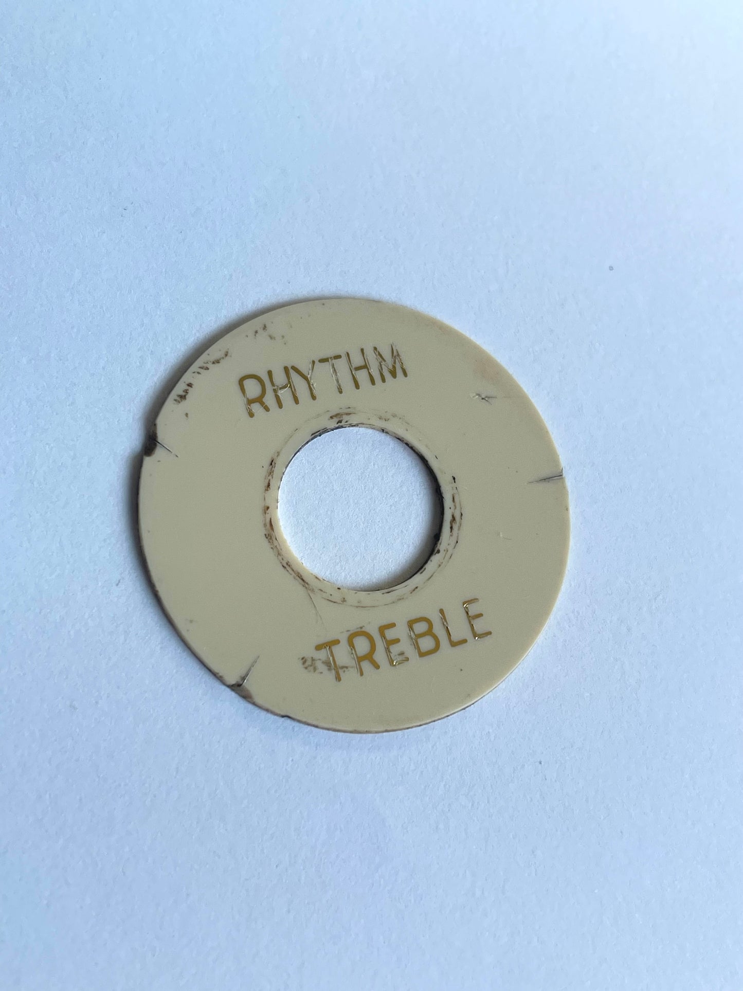 Aged 1959 style Toggle Switch Plate, CREAM, R/T plate, Gibson Les Paul, 59 Parts