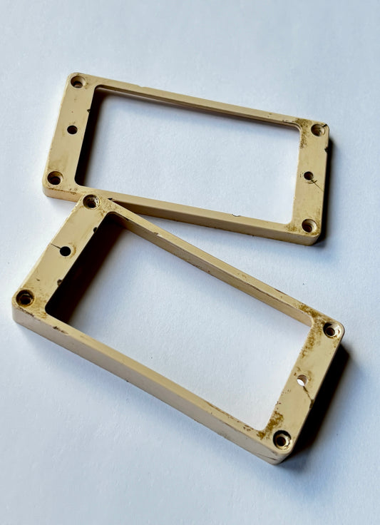 Hand aged tall Les Paul Pickup Rings CAB w/screws light CREAM Gibson Les Paul Historic M69 rings, 59 Parts