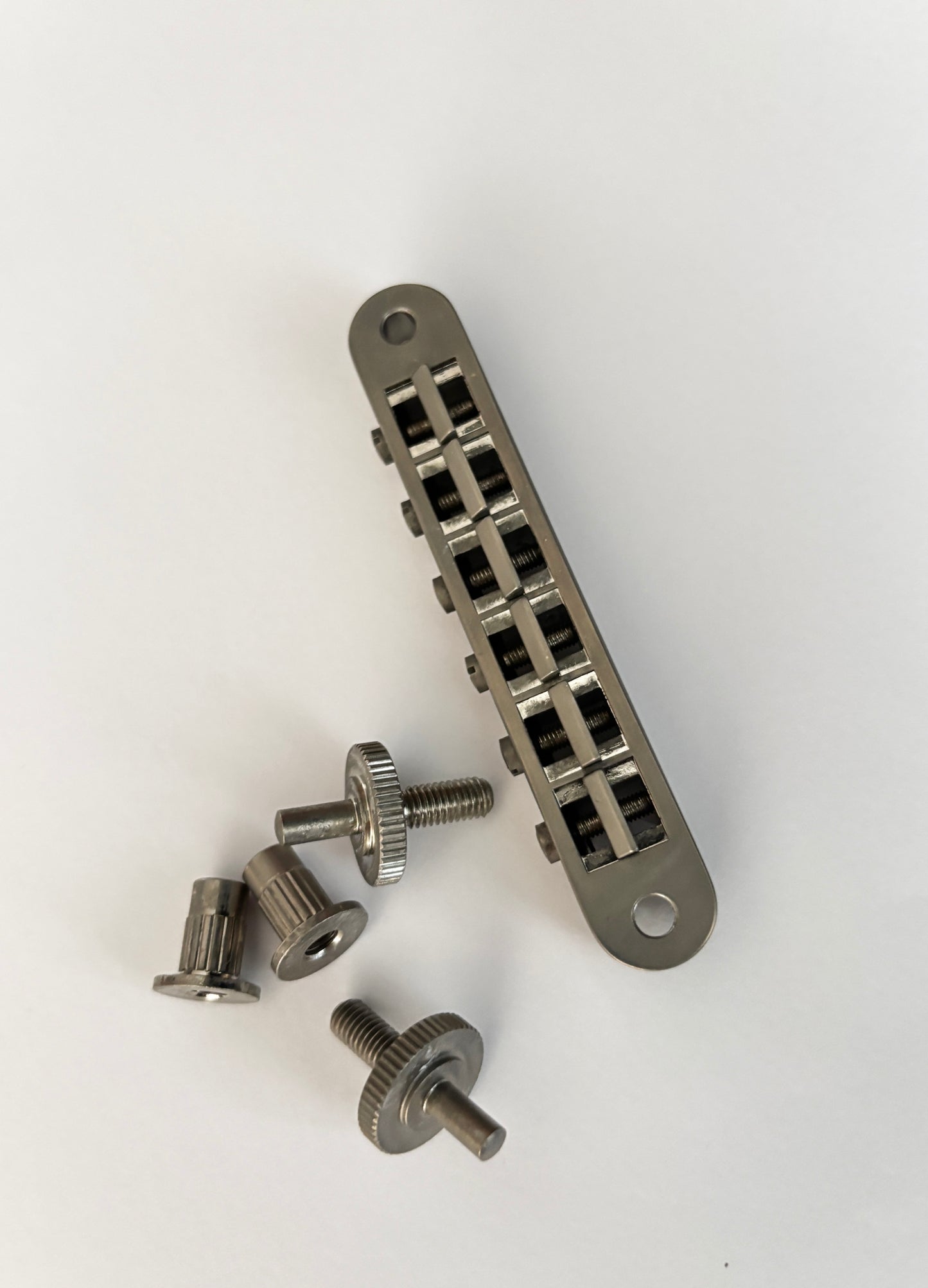 Aged Nashville Tune-O-Matic bridge for Gibson guitars, relic nickel
