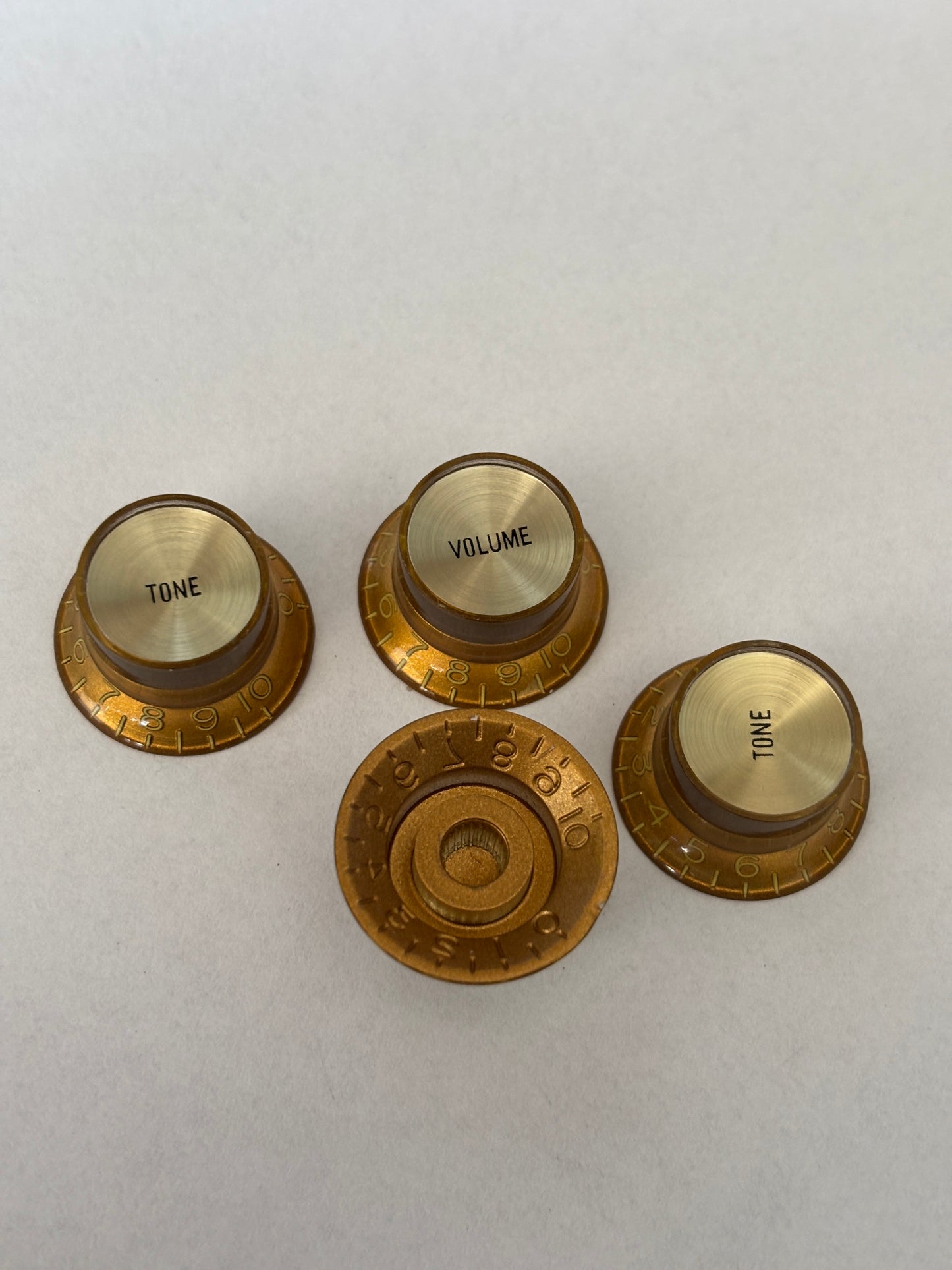 Reflector knobs gold/gold, set of 4, US Size, new