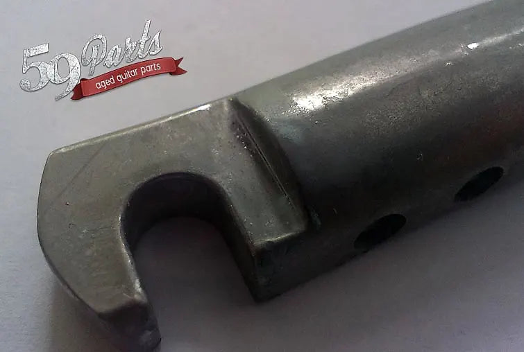 Aged aluminium lightweight tailpiece w/posts, Gibson Historic PTTP-060 stoptail, relic