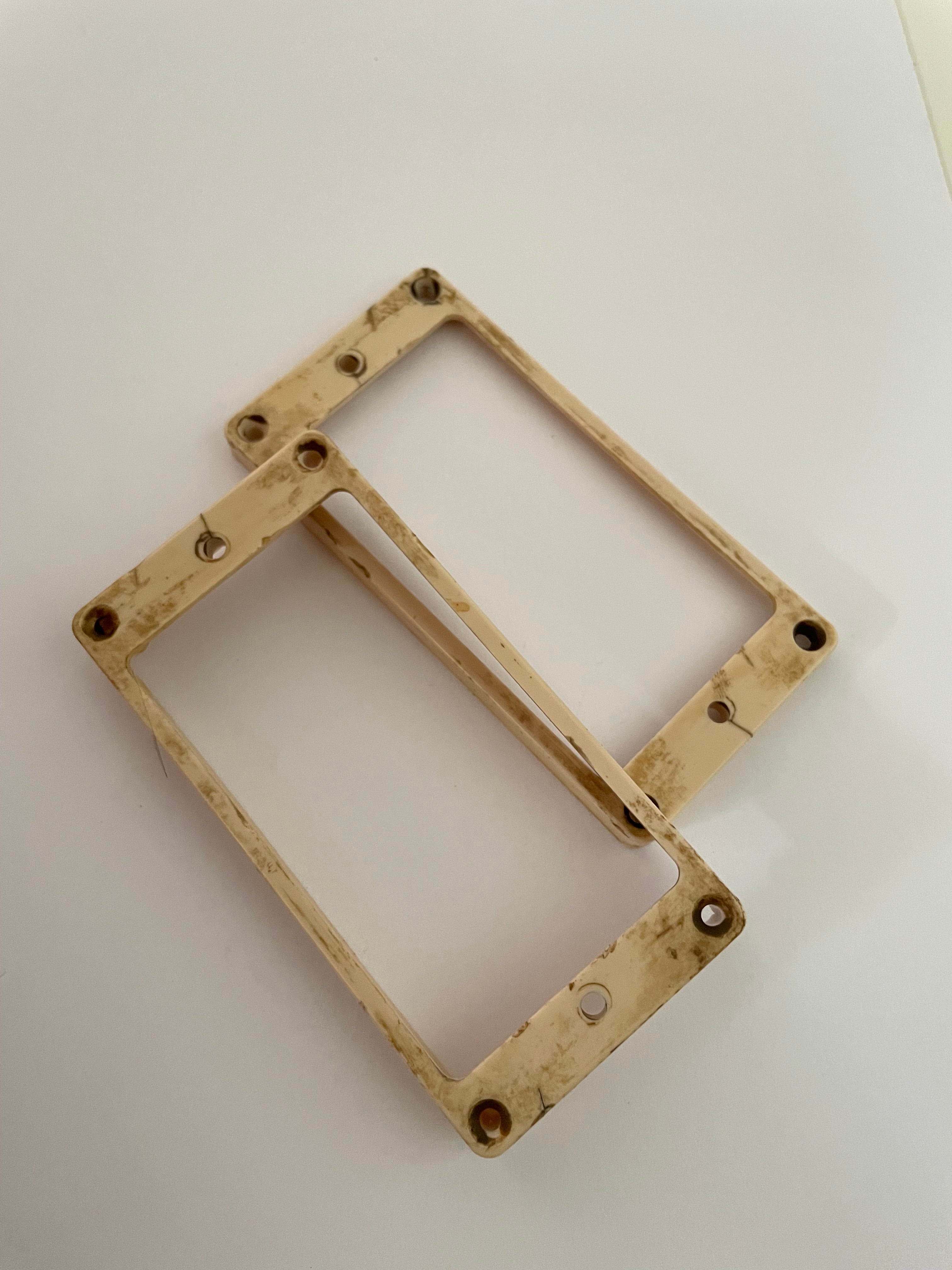 Hand aged Les Paul Pickup Rings CAB w/screws light CREAM Gibson Les Pa ...