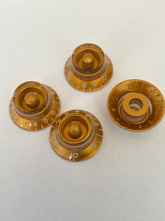Top Hat knobs gold, set of 4, US Size, new