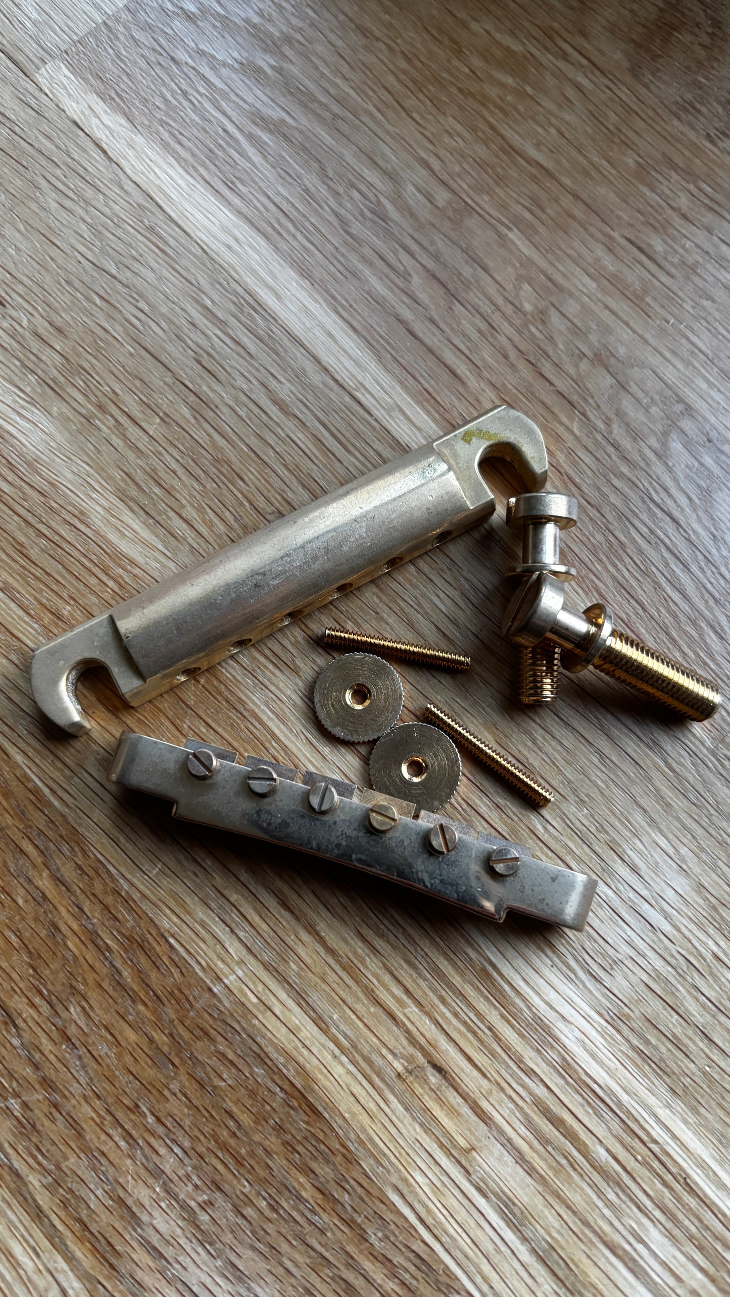 Aged Gibson GOLD Historic No-wire ABR-1 and stoptail set