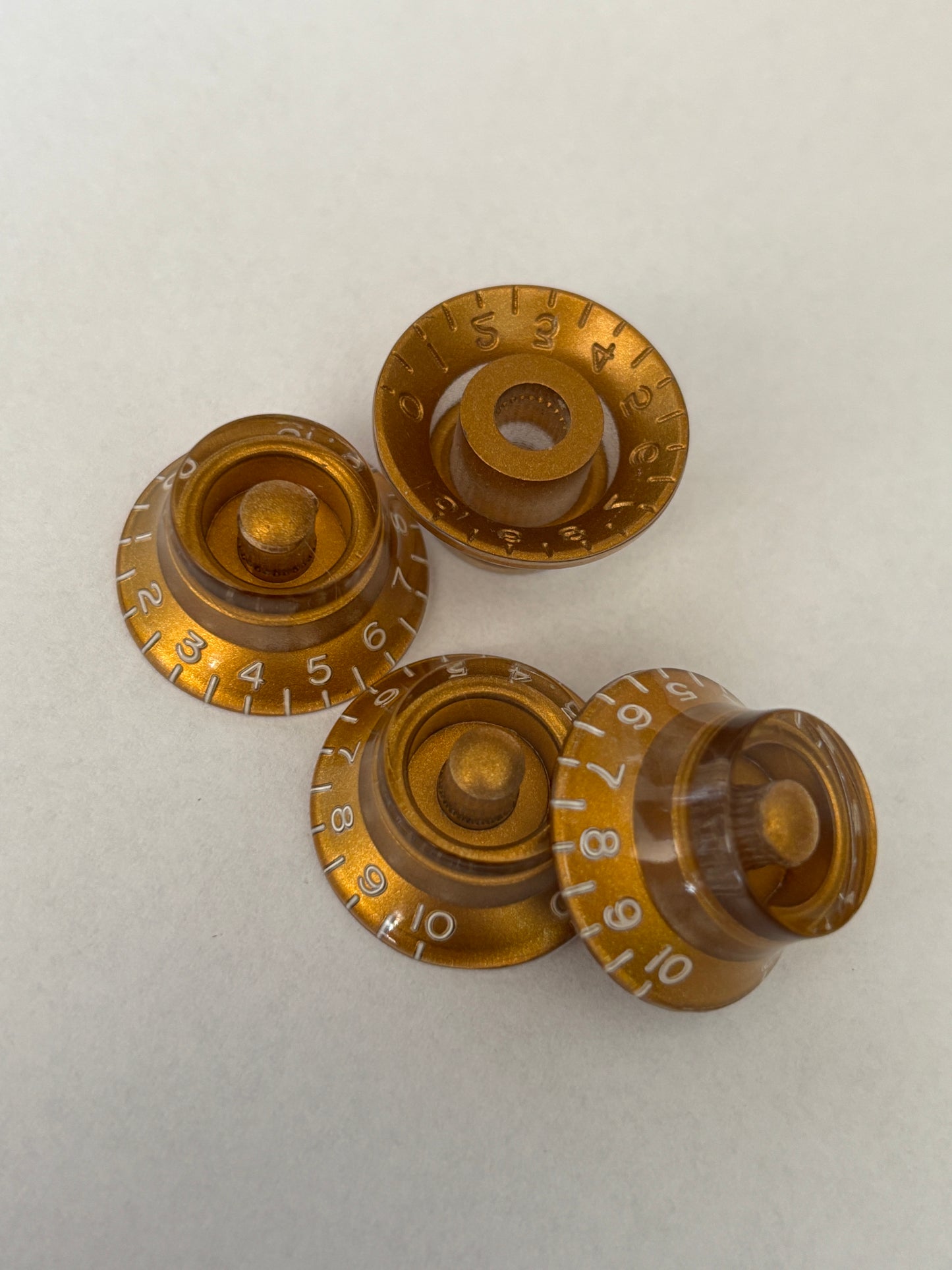Top Hat knobs gold, set of 4, US Size, new