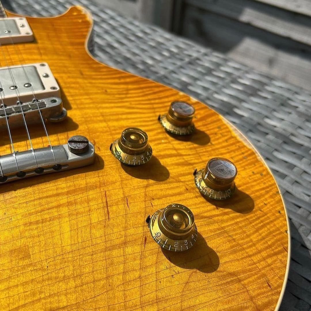 Set of 4 Hand Aged Gibson Les Paul Mismatched knobs, relic, aged, Gary Moore 1959 Historic Les Paul, 59 Parts